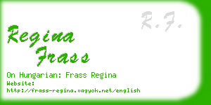regina frass business card